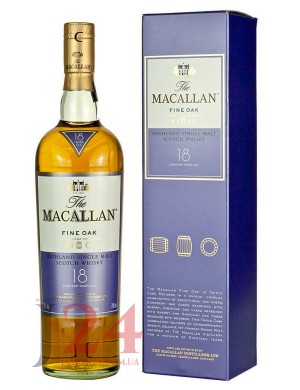  Виски Макаллан Файн Оак 18 лет, 0,7л, 43% Whisky Macallan Fine Oak 18 years Шотландия 