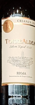 Вино красное Торре Альдеа Крианса 2015, Риоха Д.О.Ка Torre Aldea Crianza Rioja D.O.Ca D.O.Ca Rioja, Сорт винограда: Темпранильо