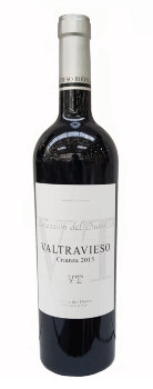 Вино красное Вальтравьесо Крианса 2015, Рибера дель Дуэро Д.О. Valtravieso Crianza D.O. Ribera del Duero D.O. Ribera del Duero, Сорт винограда: Тинто Фино (90%), Каберне Совиньон (5%), Мерло (5%) 