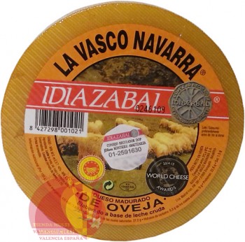 Сыр, 18.78 €/кг, Идьясабаль, из овечьего молока, выдержанный.  3,5 кг С копченой коркой. Изготовлен из сырого овечьего молока.