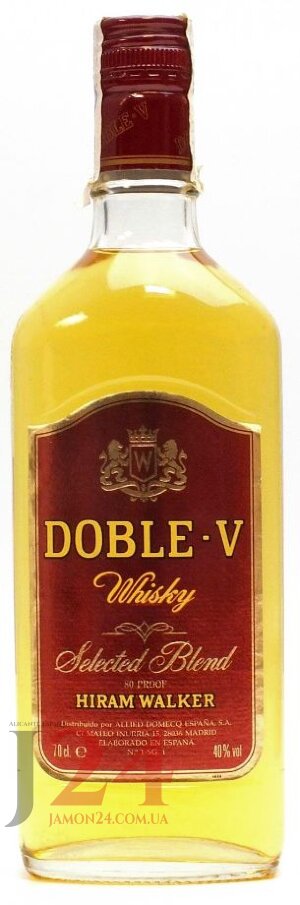  Виски Хирам Уокер Дабл В Селектед Бленд, 1л, 40% Whisky Hiram Walker Doble V Selected Blend 1L Испания