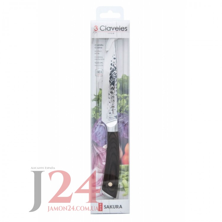 Ніж кухонний 3 Клавелес, 125 мм. Серiя Сакура. Cuchillo Serie Sakura