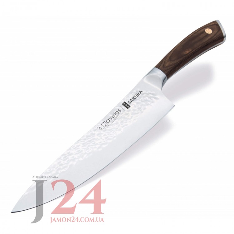 Нiж шеф-кухар 3 Клавелес, 200 мм. Серiя Сакура. Cuchillo Serie Sakura