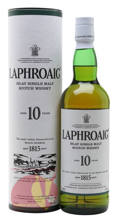  Виски Лафройг 10 лет, 1л, 40% Whisky Laphroaig 10 y.o. Шотландия