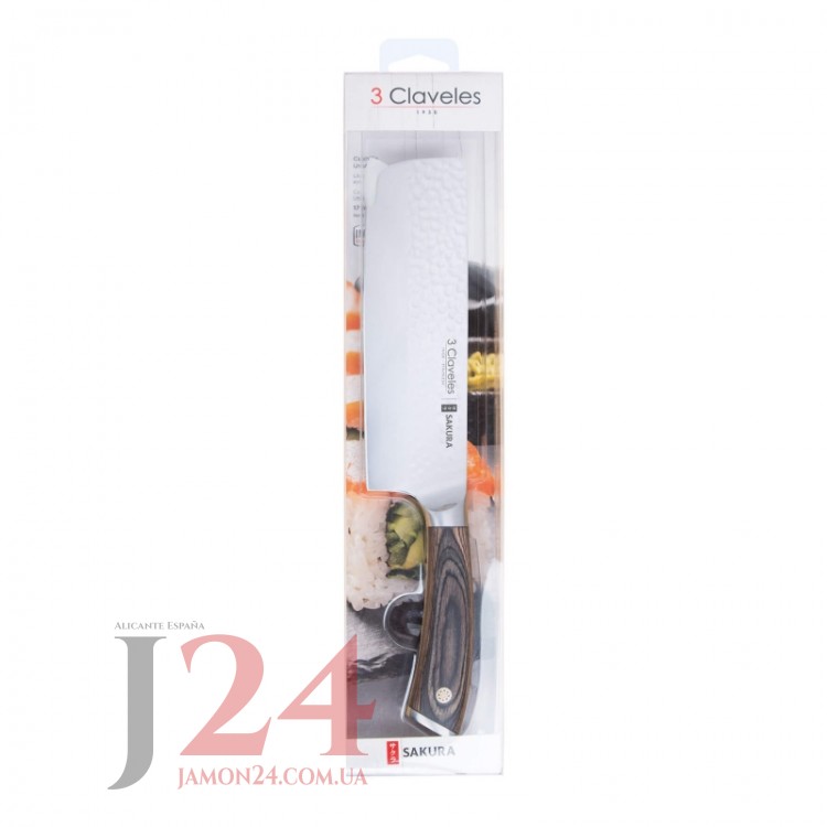 Нiж Усуба 薄刃 3 Клавелес, 170 мм. Серiя Сакура. Cuchillo Usuba Serie Sakura