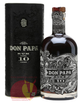  Ром Дон Папа 10 лет, Don Papa 10 Años 0,7л. 40% Филиппины В подарочном тубусе
