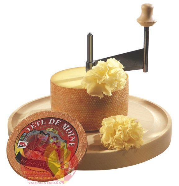 Сыр Тет де Муан + нож-жироль+колпак, Голова монаха 400 гр Tête de Moine 