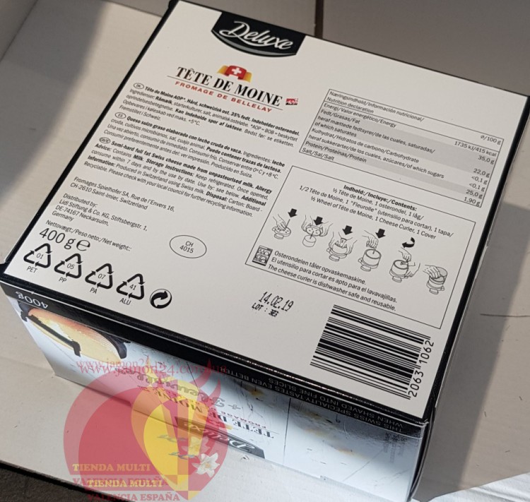 Сыр Тет де Муан + нож-жироль+колпак, Голова монаха 400 гр Tête de Moine 