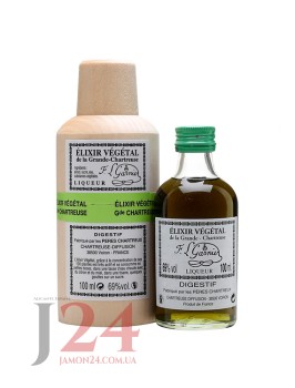 Лікер Шартрез Еліксир, Франція. 0,1 л, 69% vol Licor Elixir Vegetal Chartreuse Сердечний, травний і дуже ефективний тонік