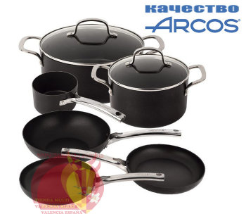 Набор для кухни Аркос. 2 кастрюли, 2 сковороды, вок, ковшик. Уникальная цена, дешевле официального сайта
Сковорода Аркос 24 см
Сковорода 26 см
ВОК 28см
Ковшик 16 см
Кастрюля 20 см
Кастрюля 24 см
