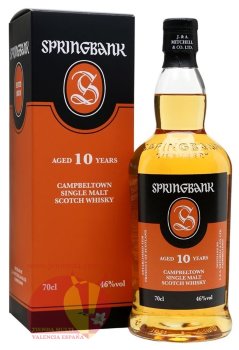  Виски Спрингбэнк Сингл Молт 10 лет, 0,7мл, 46% Whisky Springbank Single Malt 10 y.o. Шотландия 