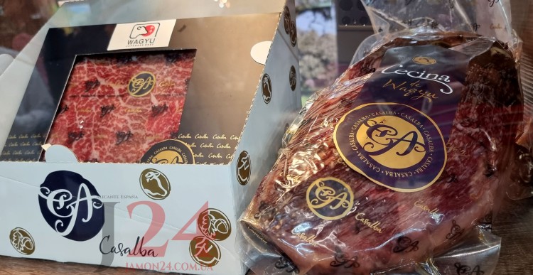 Сесіна Ангус/Вагю, в'ялена яловичина, Касальба ≈ 4,5 кг, Cecina de Angus/Wagyu