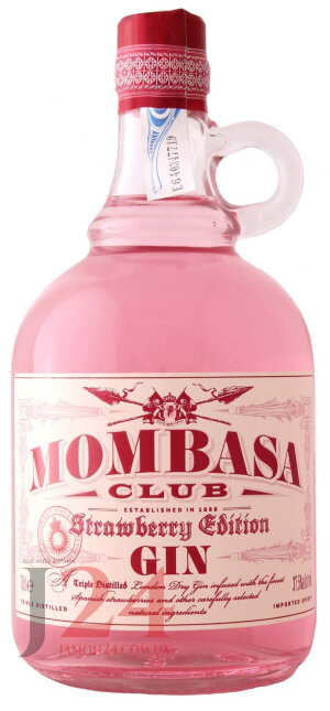 Джин Момбаса Пинк, 0,7л. 37,5% Mombasa Club Strawberry Edition