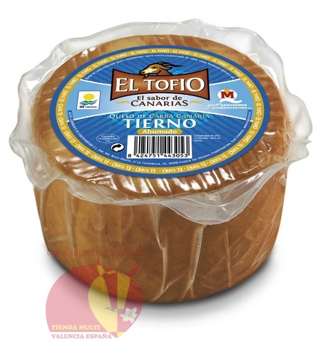 Сыр козий копченый, 19,5€/кг.  Эль Тофио 1.2 кг aprox. Канары.