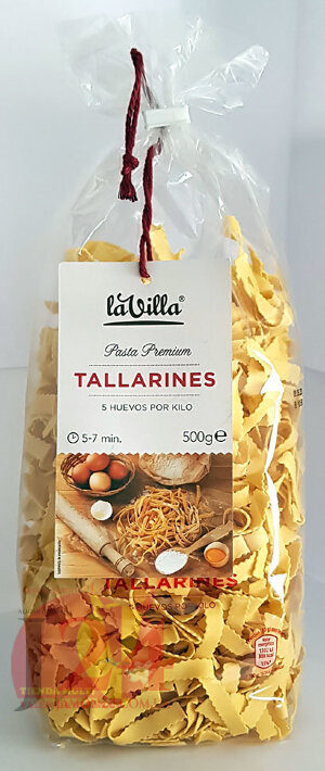 Паста лапша яичная, премиум Tallarines 500 гр LaVilla зигзаг