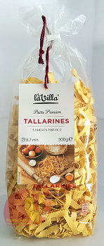 Паста лапша яичная, премиум Tallarines 500 гр LaVilla зигзаг свекла, шпинат, куркума, чернила каракатицы