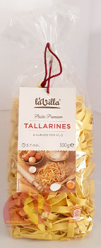 Паста лапша яичная, премиум Tallarines 500 гр LaVilla оригинал свекла, шпинат, куркума, чернила каракатицы