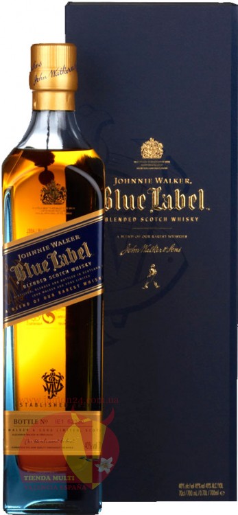  Виски Блю Лейбл, Джонни Уолкер 25 лет, 0,75мл, 43% Whisky Blue Label, Johnnie Walker 25 y.o. Шотландия