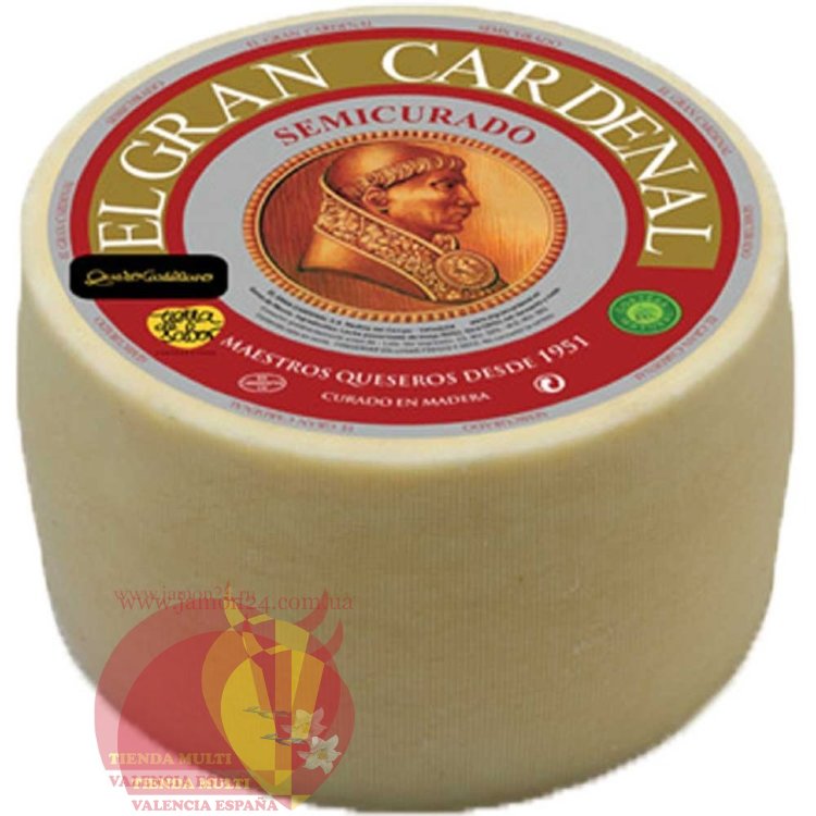 Сыр 16.61 €/кг,  из смешанного молока, Гран Карденал 3,5 кг aprox.