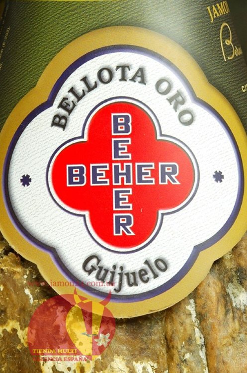 Хамон де Бейота, 100% иберико,  7,5 кг aprox.  золотая этикетка Beher (Bernardo Hernández)