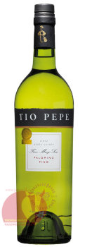 Херес Тио Пепе Фино Муй Секо Гонзалес Биас 0,75 cl, 15,5%,  Jerez Tio Pepe González Byass Matusalem Oloroso Dulce Viejo Gonzalez Byass
Регион: Херес, Испания
Производитель: Gonzalez Byass
Сорт винограда: Паломино Фино: 75%, Педро Хименес: 25% 
Рейтинг: WS 92