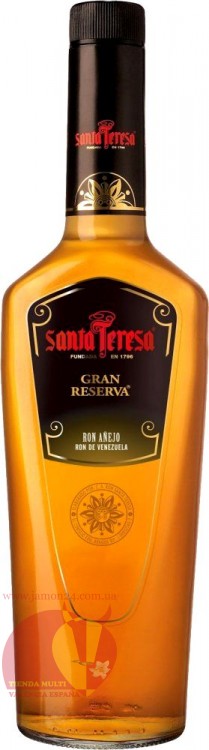 Ром Санта Тереза Гран Ресерва 1л, 40% Rum Santa Teresa Gran Reserva 1L Венесуэла