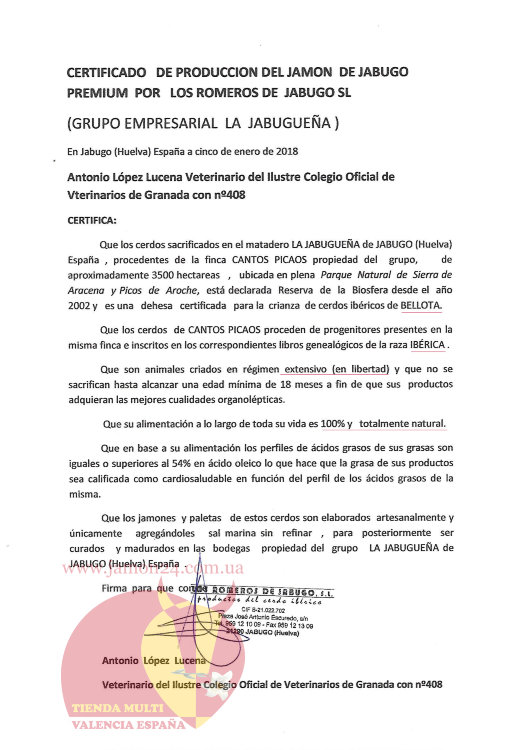 Хамон де Бейота 100%, 9 кг, 36+, Ла Хабугэнья Хабуго Премиум