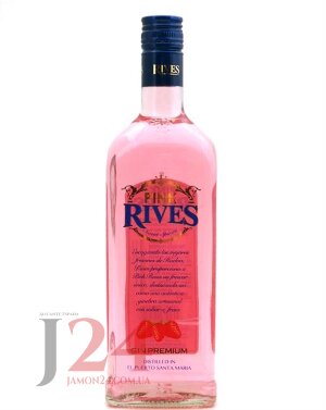 Джин розовый Ривес 37,5% 70cl  Gin Pink Rives