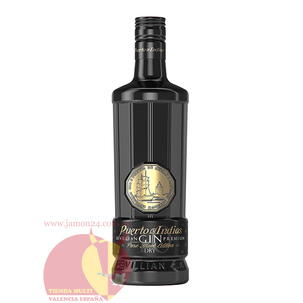 Джин Пуэрто де Индиас  0.7 л 40%  Puerto de Indias Pure Black Edition Gin