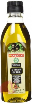 Оливковое масло Капикуа Корейса Экстра Вирхен 0,25л. Beniqueis Virgen Extra  Organic BioFach 
Сорт: купажное  
Кислотность: < 0,8
Происхождение: Аликанте
Объем: 1 л. стекло