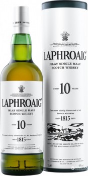 Виски Лафройг 10 лет,  1 л 40% Laphroaig 10 YO Scotch Whisky Виски Laphroaig 10 лет выдержки