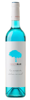 Вино асуль Пасьон блю, Pasion Blue Chardonnay, голубое вино 