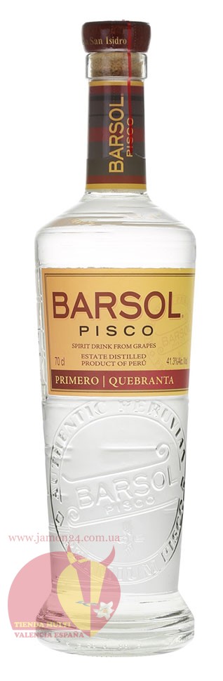 Кэбранта Писко 41,3%, Quebranta л Barsol 0,7 Барсоль Pisco Перу.