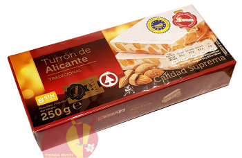 Туррон де Аликанте ДО, 250 гр, миндаль 60%, Хосе Гарригос Срок годности: 12.2020