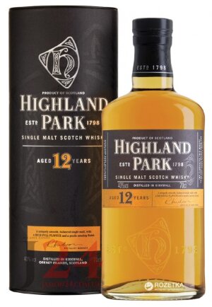  Виски Хайленд Парк 12 лет, Whisky Highland Park 0.7 л 40% Шотландия