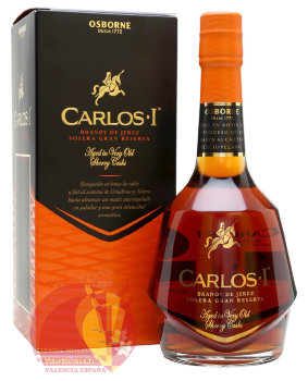 Бренди де Херес Карлос I 0,7 л Brandy Carlos I Solera Gran Reserva 