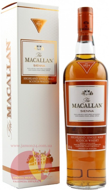  Виски Макаллан Сиена 18 лет, 0,7, 43% Whisky The Macallan 1824 Series, Sienna 18 y.o. Шотландия