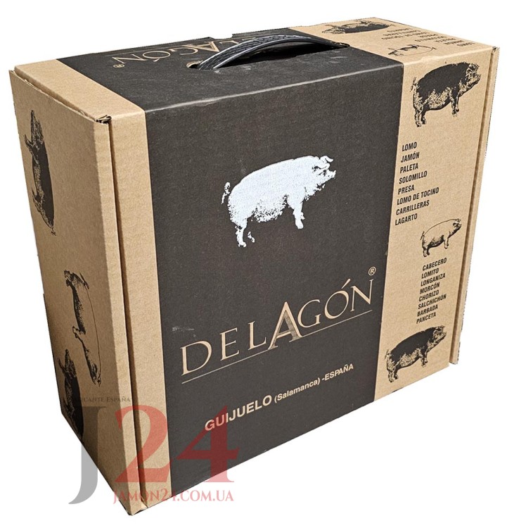  Хамон де Бейота Делагон, иберико, 1 кг (10х100 гр), ручная нарезка, Гихуэло