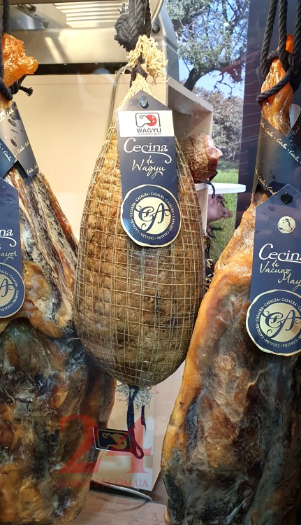 Сесіна Вагю Кобе Тадзіма, в'ялена яловичина, Касальба 5 кг, 36+ міс. Cecina de Wagyu Kobe