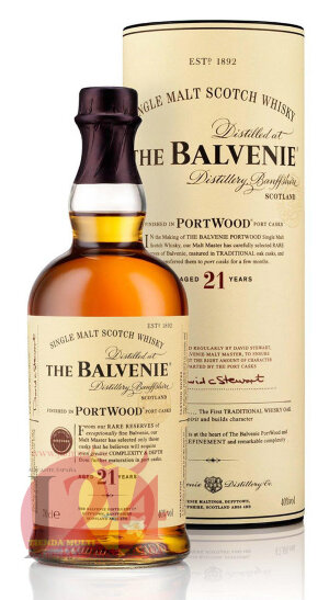 Виски Балвини 21 год Портвуд, 0,7 л. 43% Whisky Balvenie Portwood 21 Years