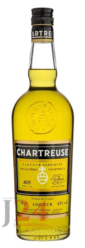 Лікер Шартрез Жовтий, Франція. 0,7 л, 43% vol Licor Chartreuse