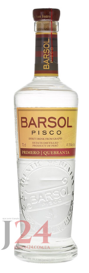 Писко Барсоль Кэбранта 41,3%, 0,7 л  Перу. Pisco Barsol Quebranta 
